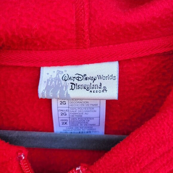 Walt Disney World Resorts Fleece Hooded Jacket Women's Sz 2X Embroidered Mickey - Picture 4 of 10